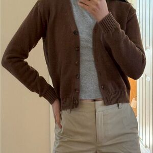 Brandy Melville Chocolate Brown Cardigan